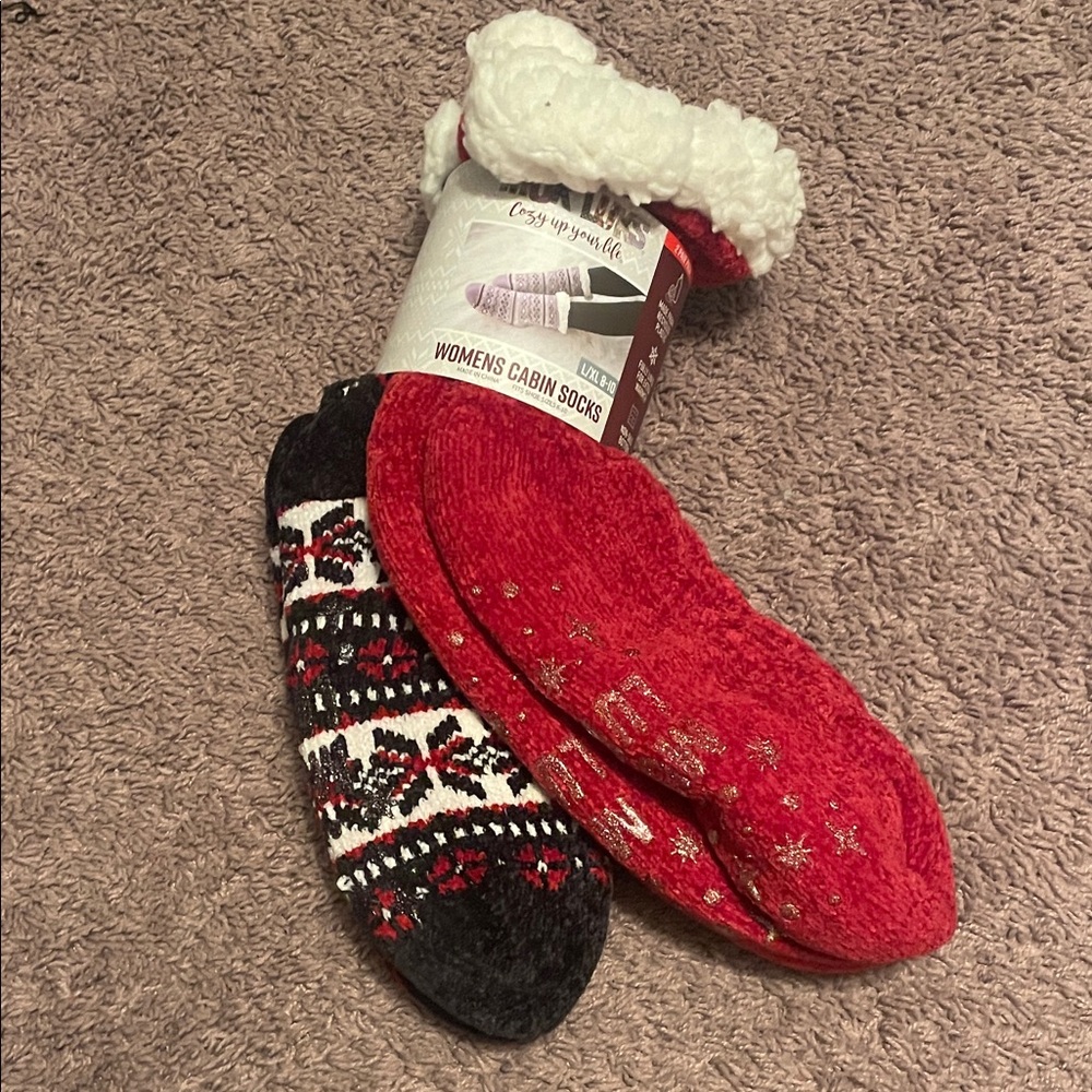MUK LUKS Cabin Socks (2 pairs!)